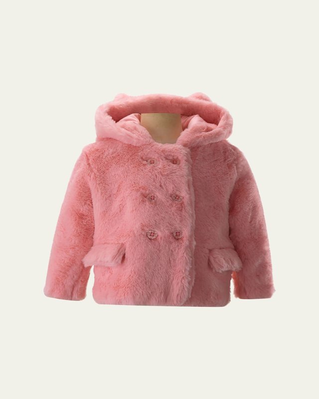 Girl's Hooded Teddy Coat, Size 6M-
